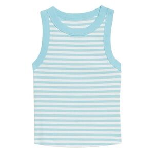 Old Navy Women’s Striped Blue and White Tank Top Size 2X Vacation Wear